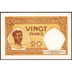 Madagascar - Pick 37b - 20 francs - Série V.360 - 1937 - Etat : SUP+