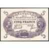 Martinique - Pick 6_3 - 5 francs - Série F.370 - 1945 - Etat : SPL