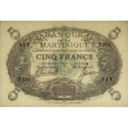 Martinique - Pick 6_3 - 5 francs - Série F.370 - 1945 - Etat : SPL