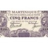 Martinique - Pick 6_3 - 5 francs - Série F.370 - 1945 - Etat : SUP+