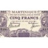 Martinique - Pick 6_3 - 5 francs - Série F.370 - 1945 - Etat : SPL