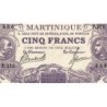 Martinique - Pick 6_3 - 5 francs - Série F.370 - 1945 - Etat : SPL+