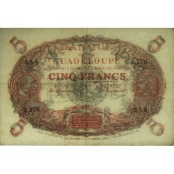 Guadeloupe - Pick 7q - 5 francs - Série D.276 - 1944 - Etat : TTB+