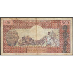 Tchad - Pick 2a - 500 francs - Série C.3 - 1974 - Etat : TB-