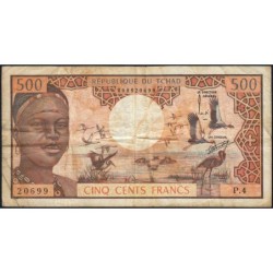 Tchad - Afrique Centrale - Pick 2a - 500 francs - Série P.4 - 1974 - Etat : TB-