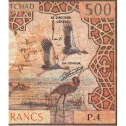 Tchad - Pick 2a - 500 francs - Série P.4 - 1974 - Etat : TB-