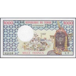 Tchad - Afrique Centrale - Pick 3b - 1'000 francs - Série Y.7 - 1977 - Etat : NEUF