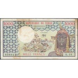 Tchad - Afrique Centrale - Pick 3c - 1'000 francs - Série Q.10 - 01/04/1978 - Etat : TB