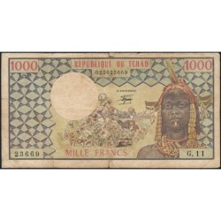 Tchad - Afrique Centrale - Pick 3c - 1'000 francs - Série G.11 - 01/04/1978 - Etat : B+