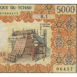 Tchad - Pick 5a - 5'000 francs - Série R.1 - 1976 - Etat : TTB