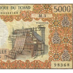Tchad - Pick 5b - 5'000 francs - Série A.3 - 1978 - Etat : TB