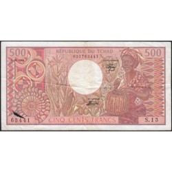 Tchad - Afrique Centrale - Pick 6_2 - 500 francs - Série S.13 - 01/06/1984 - Etat : TB
