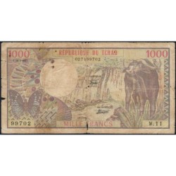 Tchad - Afrique Centrale - Pick 7_1 - 1'000 francs - Série W.11 - 01/06/1980 - Etat : B