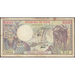 Tchad - Afrique Centrale - Pick 7_1 - 1'000 francs - Série E.12 - 01/06/1980 - Etat : TB