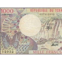 Tchad - Pick 7_1 - 1'000 francs - Série E.12 - 01/06/1980 - Etat : TB