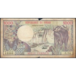 Tchad - Afrique Centrale - Pick 7_1 - 1'000 francs - Série C.14 - 01/06/1980 - Etat : TB-