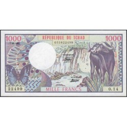 Tchad - Afrique Centrale - Pick 7_1 - 1'000 francs - Série O.14 - 01/06/1980 - Etat : NEUF