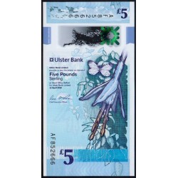 Irlande du Nord - Ulster Bank - Pick 343 - 5 pounds - Série AF - 12/04/2018 - Etat : NEUF