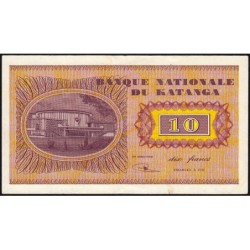 Katanga - Pick 5_2 - 10 francs - 15/12/1960 - Série EC - Etat : TTB+