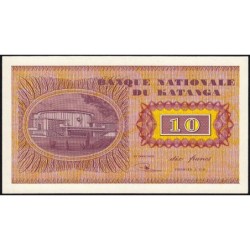 Katanga - Pick 5_2 - 10 francs - 15/12/1960 - Série FU - Etat : NEUF