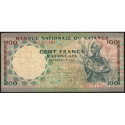 Katanga - Pick 12a_1 - 100 francs - 18/05/1962 - Série AD - Etat : TB-