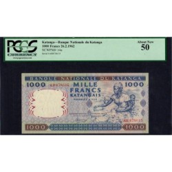 Katanga - Pick 14 - 1'000 francs - 26/02/1962 - Série AR - Etat : SUP- à SUP