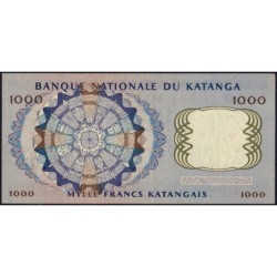 Katanga - Pick 14 - 1'000 francs - 26/02/1962 - Série AR - Etat : SUP- à SUP