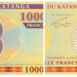 Katanga - Non réf. - 1'000 francs - 2013 - Billet fantaisie - Etat : NEUF