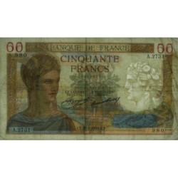 F 17-15 - 29/08/1935 - 50 francs - Cérès - Série A.2731 - Etat : TB+