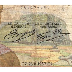 F 18-02 - 26/08/1937 - 50 francs - Cérès modifié - Série U.6768 - Etat : B