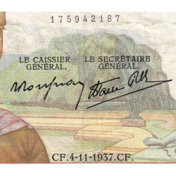 F 18-04 - 04/11/1937 - 50 francs - Cérès modifié - Série S.7038 - Etat : TTB