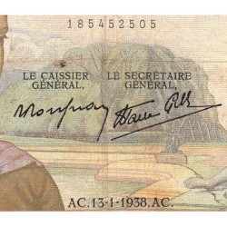 F 18-07 - 13/01/1938 - 50 francs - Cérès modifié - Série C.7419 - Etat : TB