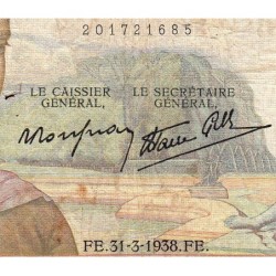 F 18-11 - 31/03/1938 - 50 francs - Cérès modifié - Série X.8069 - Etat : B+
