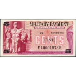 Etats Unis d'Amérique - Militaire - Pick M91 - 5 cents - Séries 692 - 07/10/1970 - Etat : NEUF