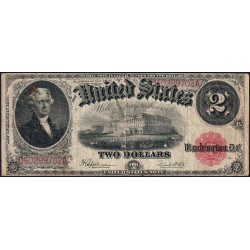 Etats Unis - Pick 188_4 - 2 dollars - Série D A - 1917 - Etat : TB