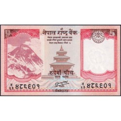 Népal - Pick 69 - 5 rupees - Série 53 - 2012 (2013) - Etat : NEUF