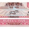 Népal - Pick 69 - 5 rupees - Série 53 - 2012 (2013) - Etat : NEUF