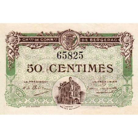 Bergerac - Pirot 24-31 - 50 centimes - 05/08/1918 - Etat : SPL+