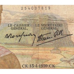 F 18-25 - 13/04/1939 - 50 francs - Cérès modifié - Série N.10162 - Etat : B+