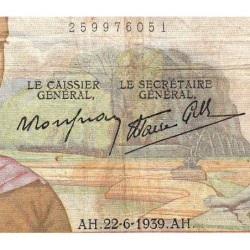 F 18-27 - 22/06/1939 - 50 francs - Cérès modifié - Série B.10400 - Etat : TB-