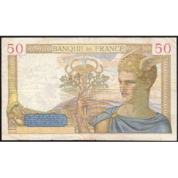 F 18-36 - 21/12/1939 - 50 francs - Cérès modifié - Série B.11741 - Etat : TB