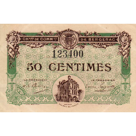 Bergerac - Pirot 24-31 - 50 centimes - 05/08/1918 - Etat : SUP+
