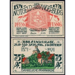 Pologne - Notgeld - Angerburg (Wegorzewo) - 75 pfennig - 1921 - Etat : NEUF