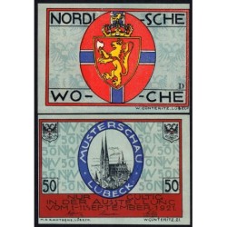 Allemagne - Notgeld - Lübeck - 50 pfennig - Série D - 01/09/1921 - Etat : SPL