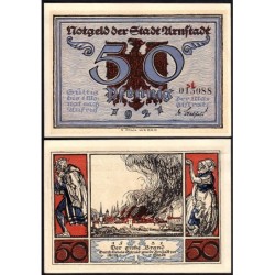Allemagne - Notgeld - Arnstadt - 50 pfennig - Lettres st - 1921 - Etat : NEUF
