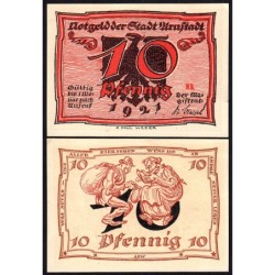 Allemagne - Notgeld - Arnstadt - 10 pfennig - Lettre n - 1921 - Etat : SUP