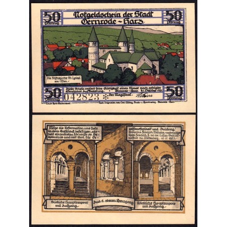 Allemagne - Notgeld - Gernrode - 50 pfennig - Type 2 - 21/10/1921 - Etat : pr.NEUF