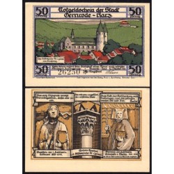 Allemagne - Notgeld - Gernrode - 50 pfennig - Type 6 - 21/10/1921 - Etat : pr.NEUF