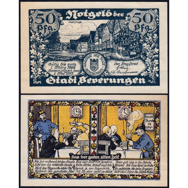 Allemagne - Notgeld - Beverungen - 50 pfennig - 01/05/1921 - Etat : SPL+