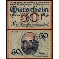 Allemagne - Notgeld - Borna - 50 pfennig - Série C - 1919 - Etat : SPL